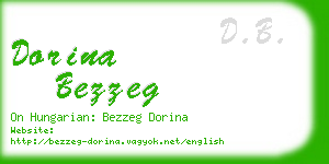 dorina bezzeg business card